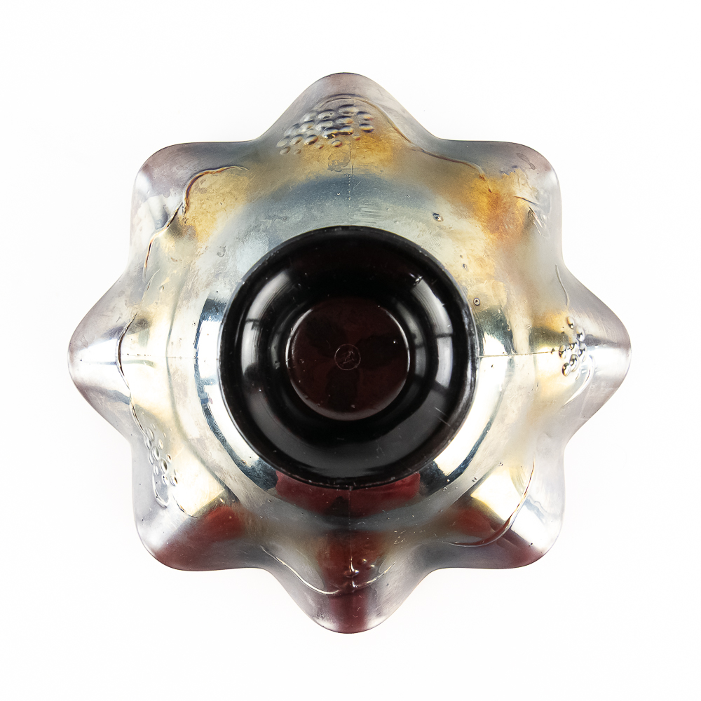 Carnival N'wood Glass Three Fruits Medallion: 2-Pc