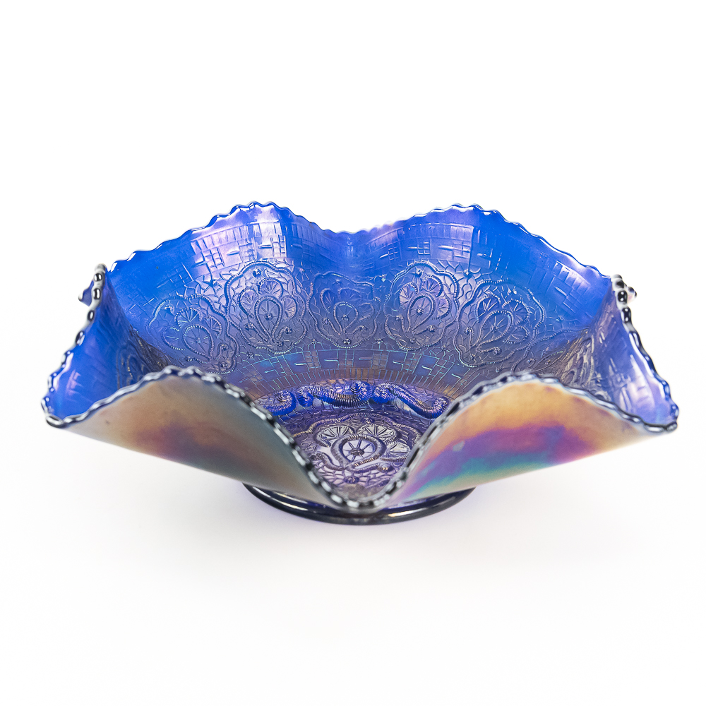 Carnival Gls Fenton Persian Medallion Ruffled Bowl