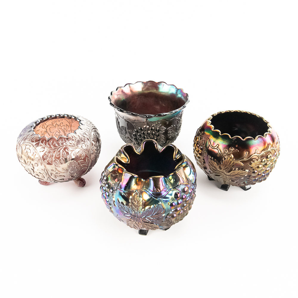 Carnival Glass Dugan & Westmoreland: 4-Pc Lot