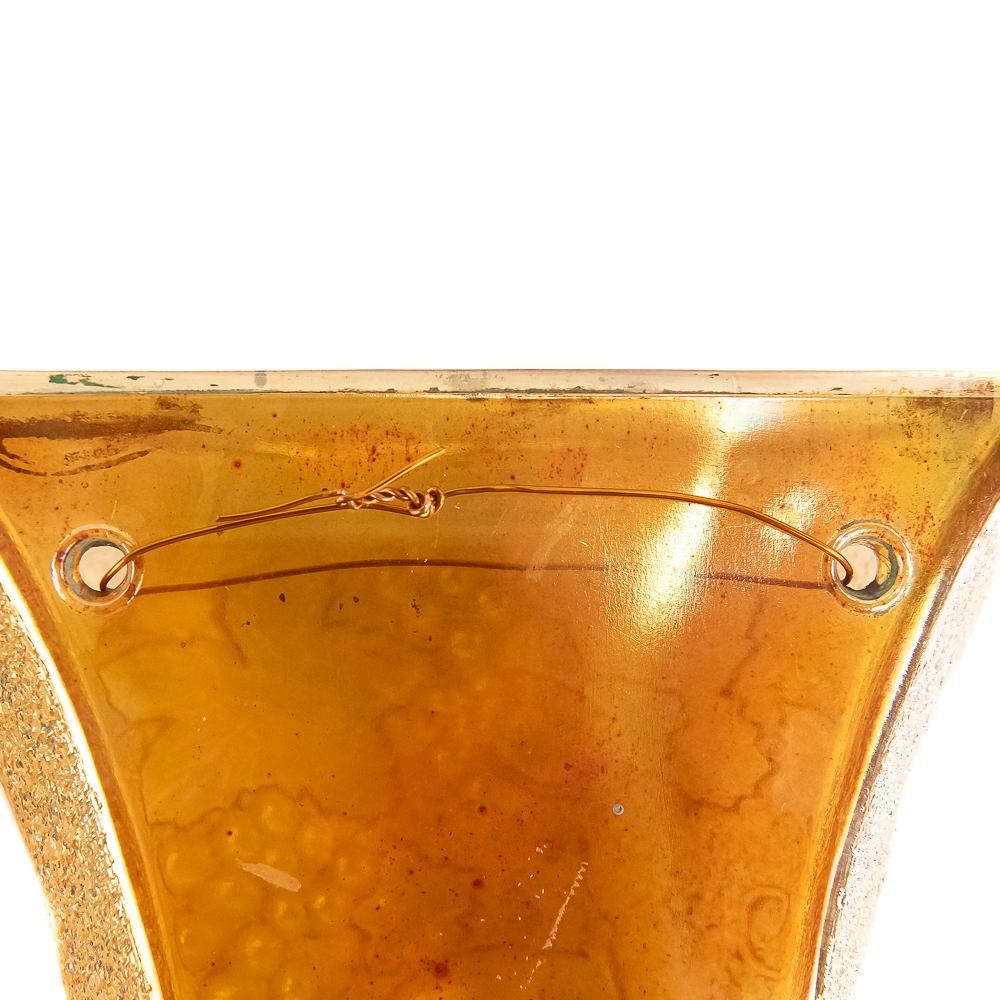 Carnival Glass: Wall Pockets 2-Pc Lot