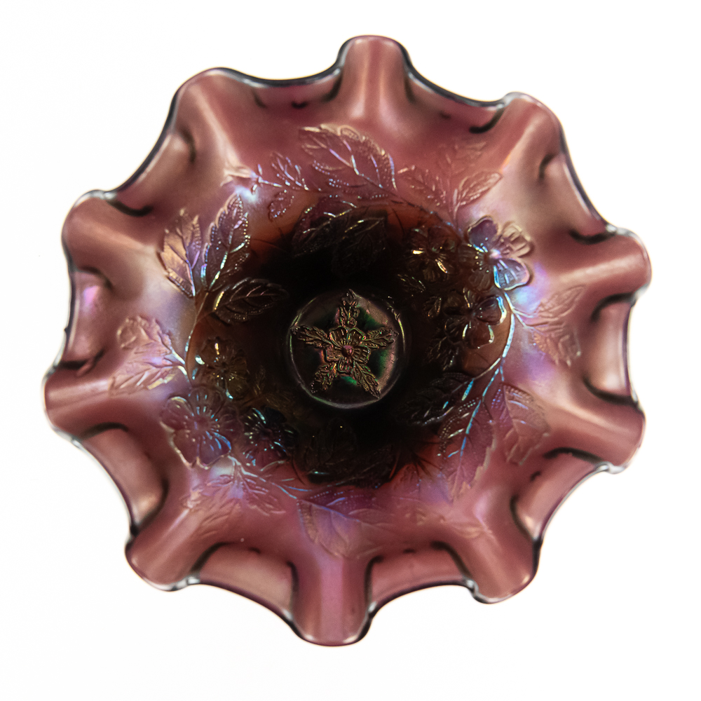 Carnival Glass: Dugan Dogwood Sprays Bowl