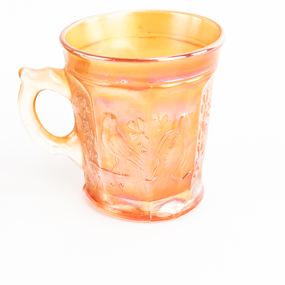 Carnival Glass: N'wood Bird Mugs 3-Pc