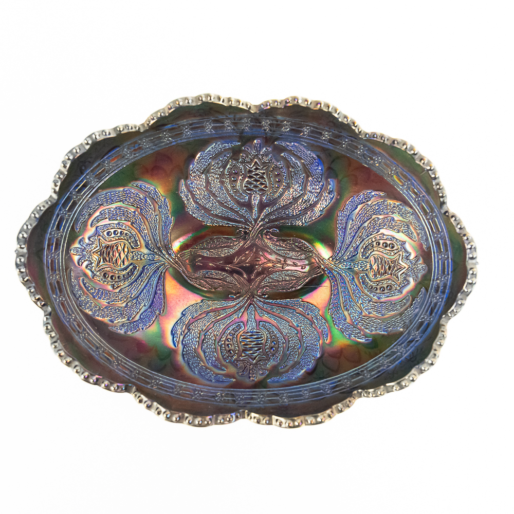 Carnival Glass: Fenton Thistle Banana Boat