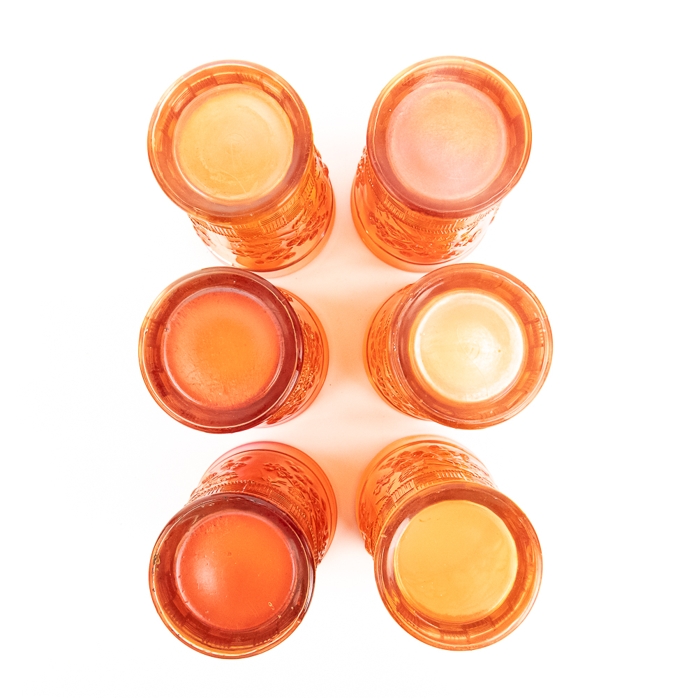 Carnival Glass N'wood Raspberry 7-Pc Set