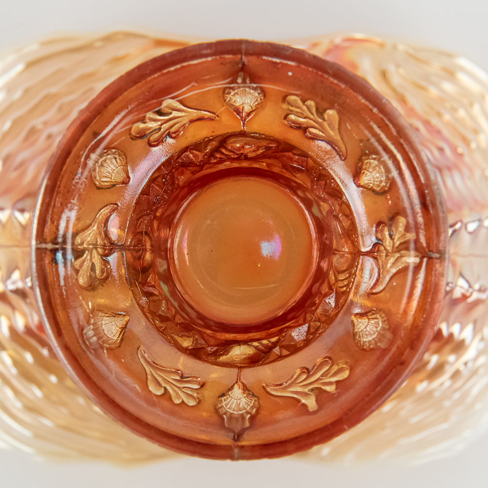 Carnival Glass Dugan Nautilus: 3-Pc Lot