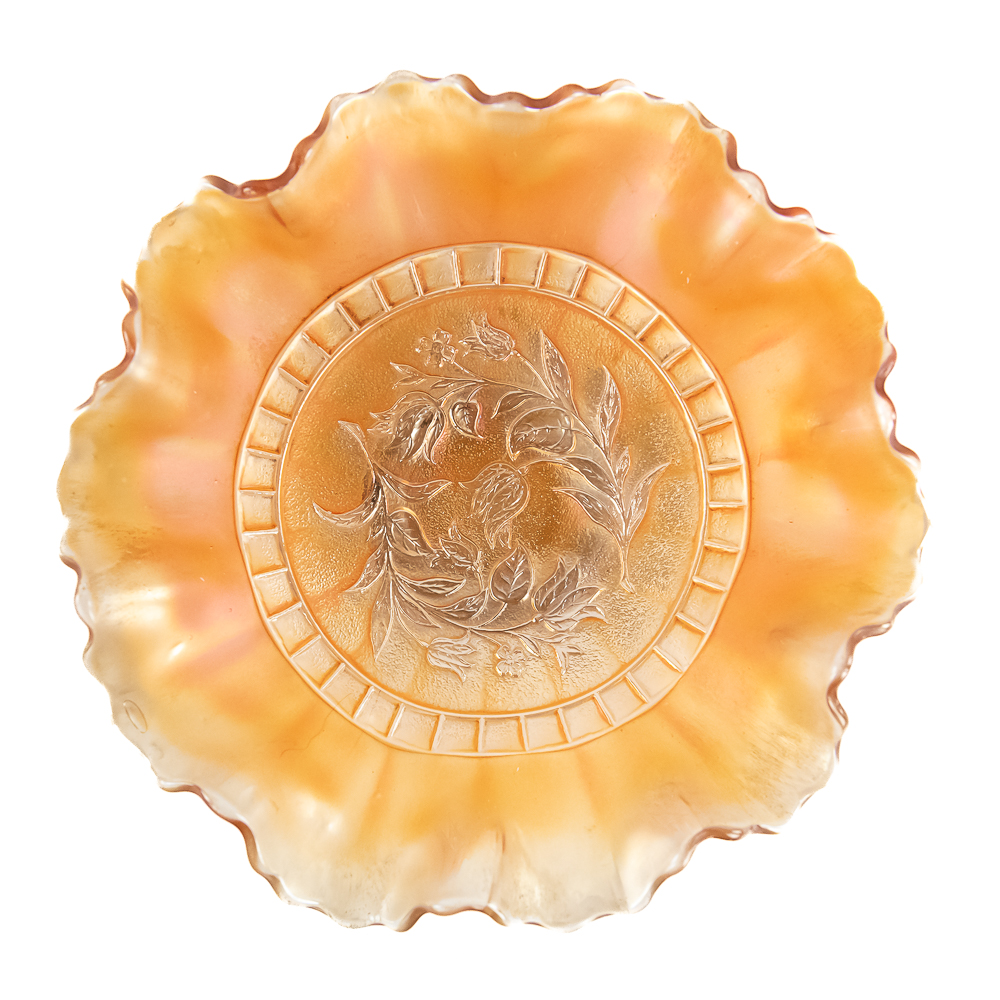 Carnival Glass Dugan Diamond Bowls: 4-Pc Lot