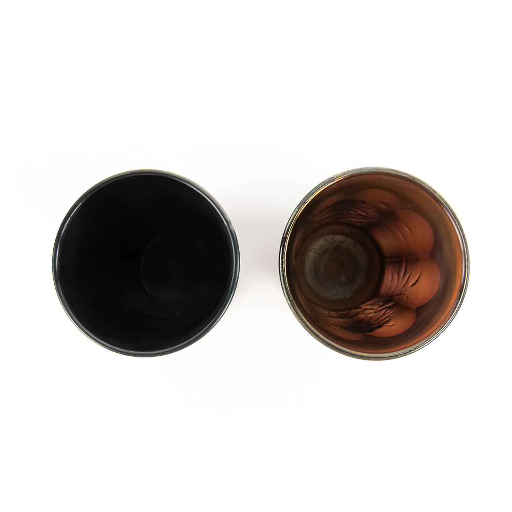Carnival Glass: N'wood Tumblers 2-Pc