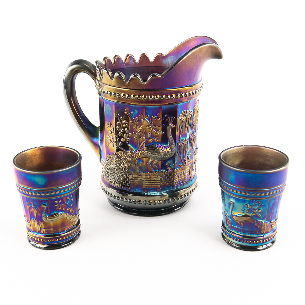 Carnival Northwood Peacock @ Fountain 3-Pc Set