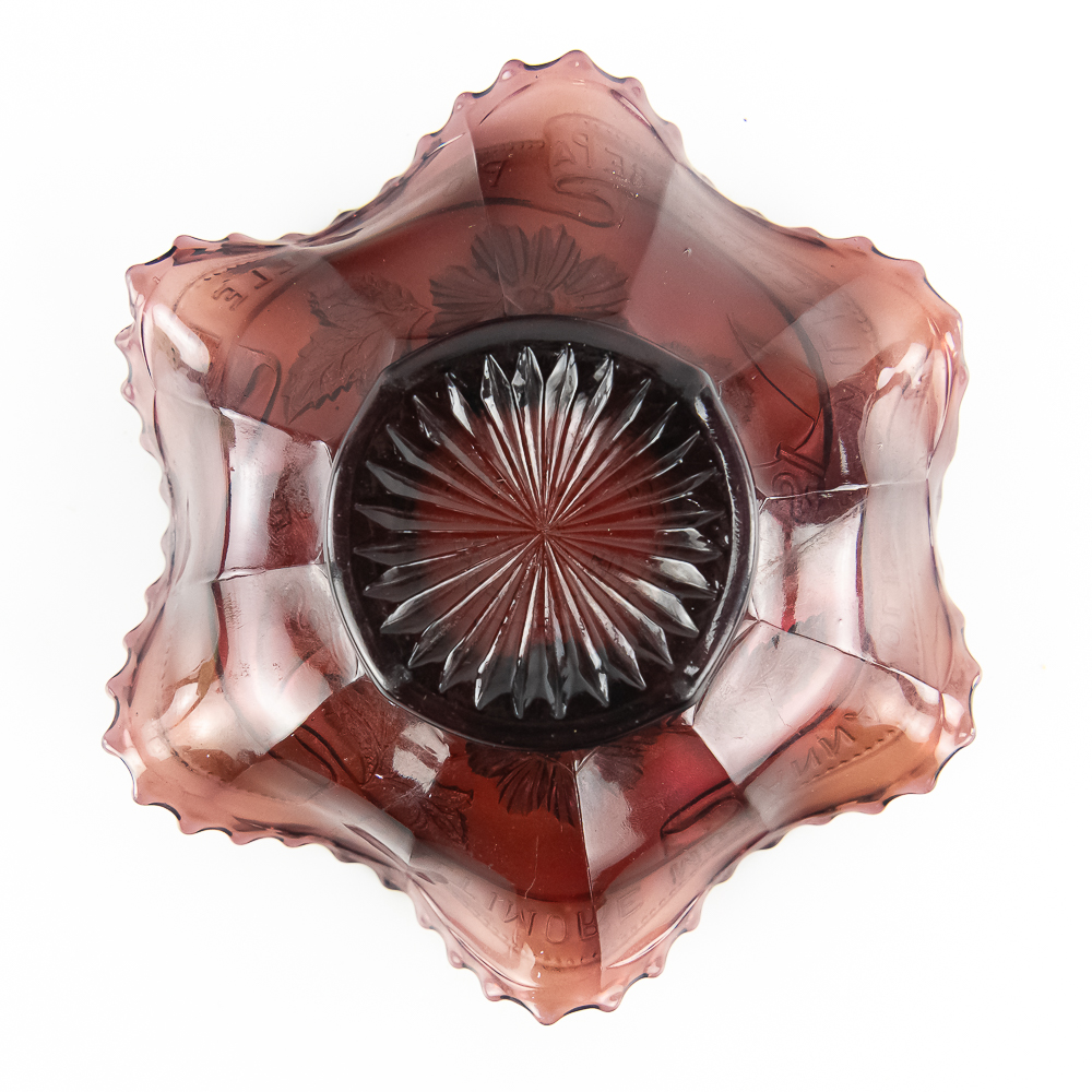 Carnival Millersburg Isaac Benesch Ruffled Bowl