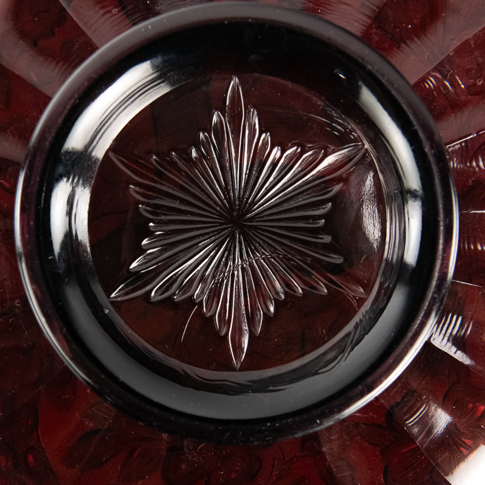 Carnival Glass: Millersburg Peacock & Urn Lg Bowl