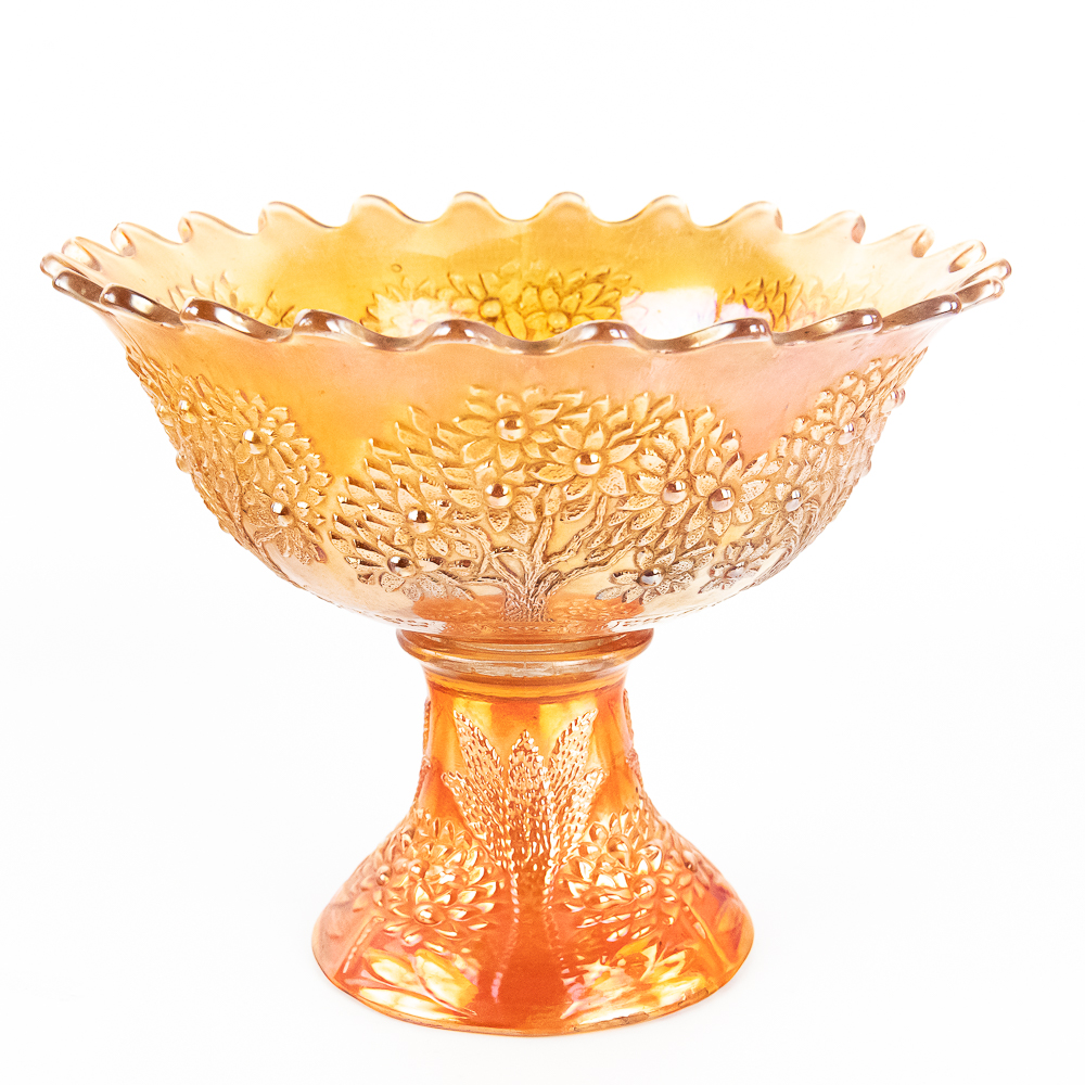 Carnival Glass Fenton Orange Tree 10-Pc Set