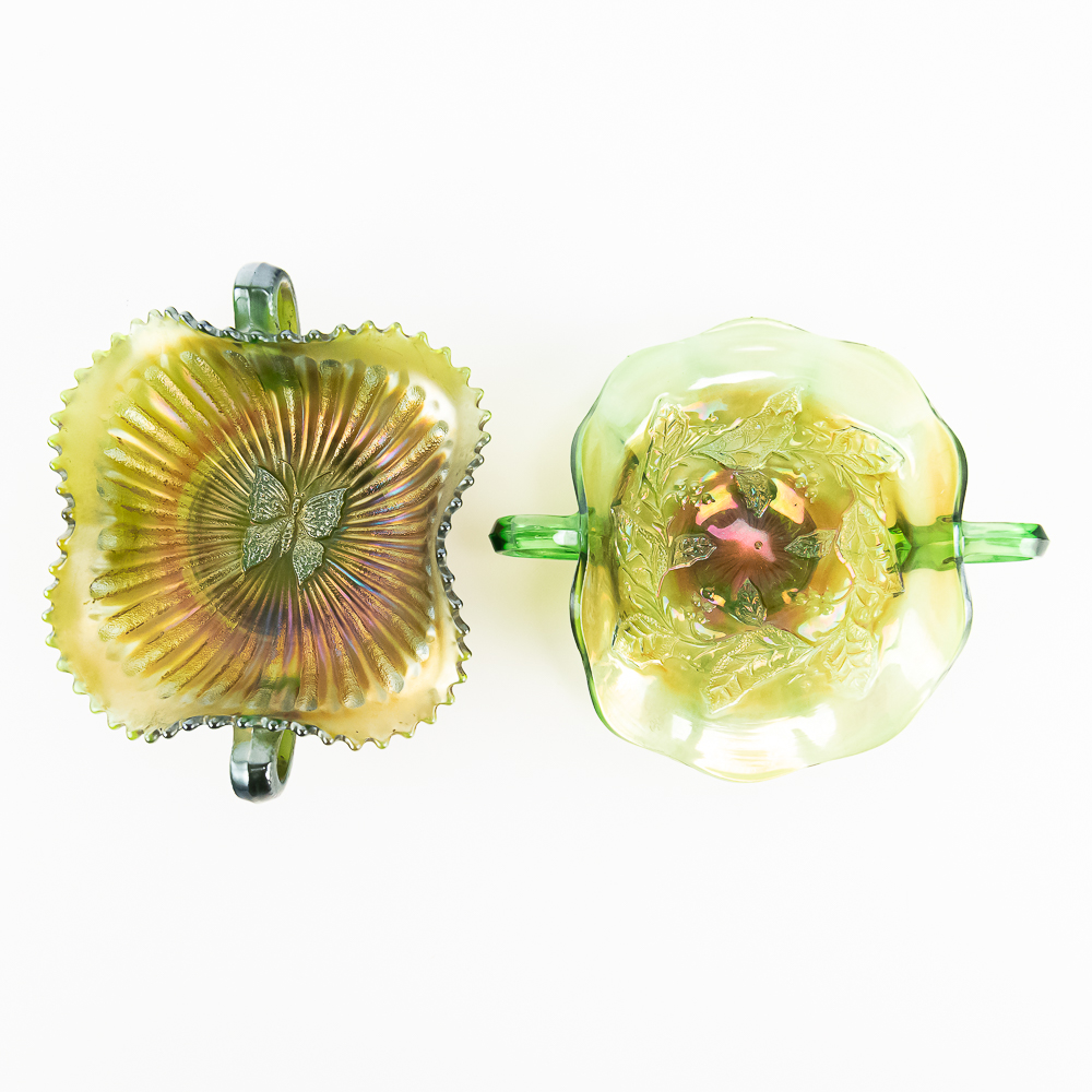 Carnival Glass: Assorted Bonbons 6pc Lot