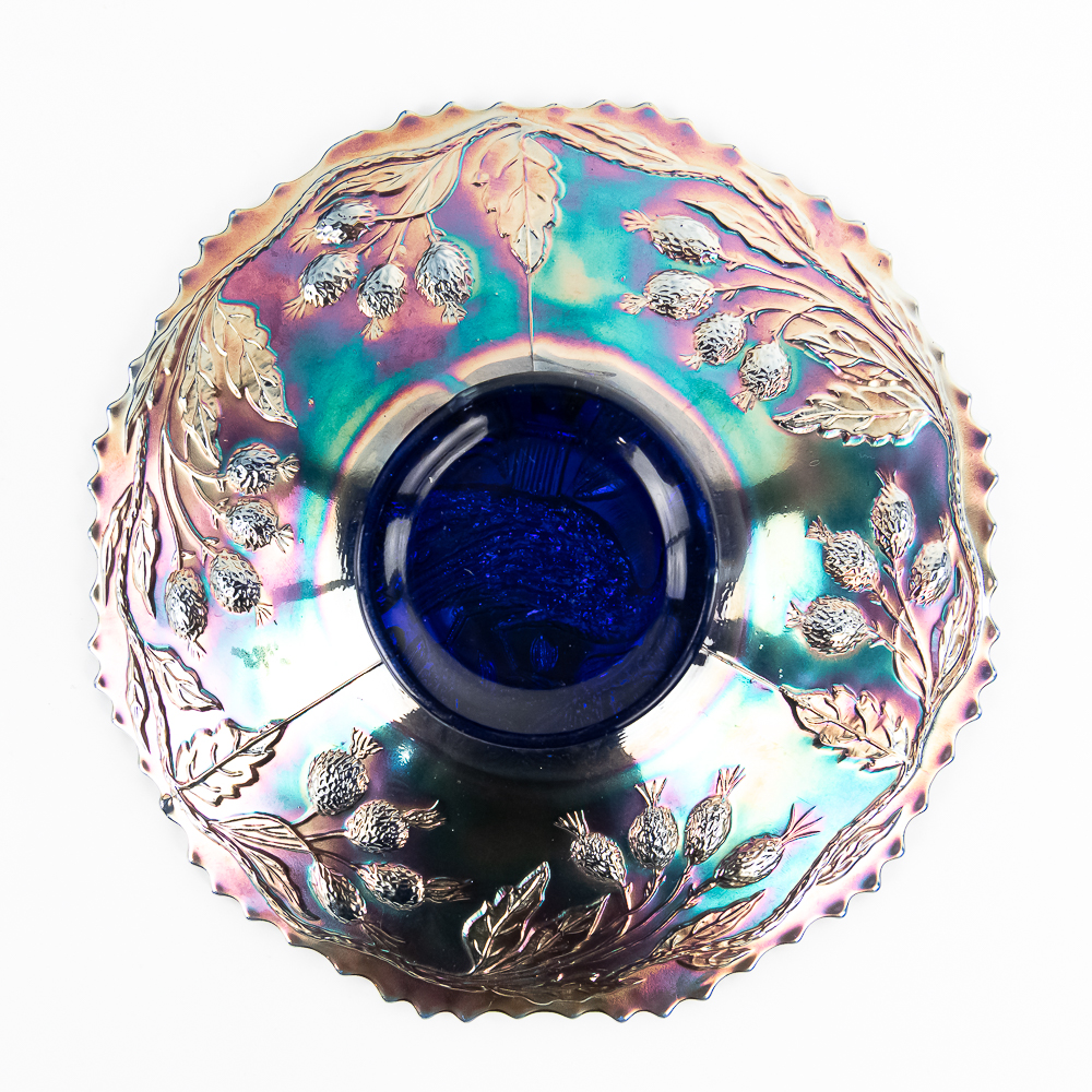 Carnival Glass: Fenton Peacock and Urn Plate