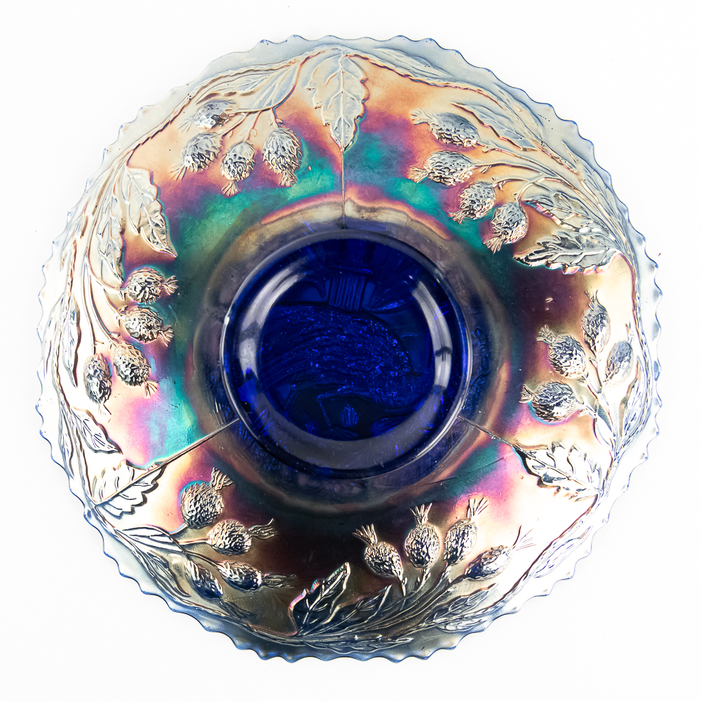 Carnival Glass: Fenton Peacock and Urn Plate
