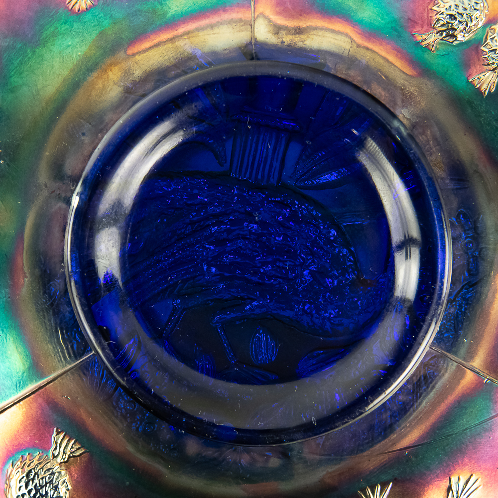 Carnival Glass: Fenton Peacock and Urn Plate