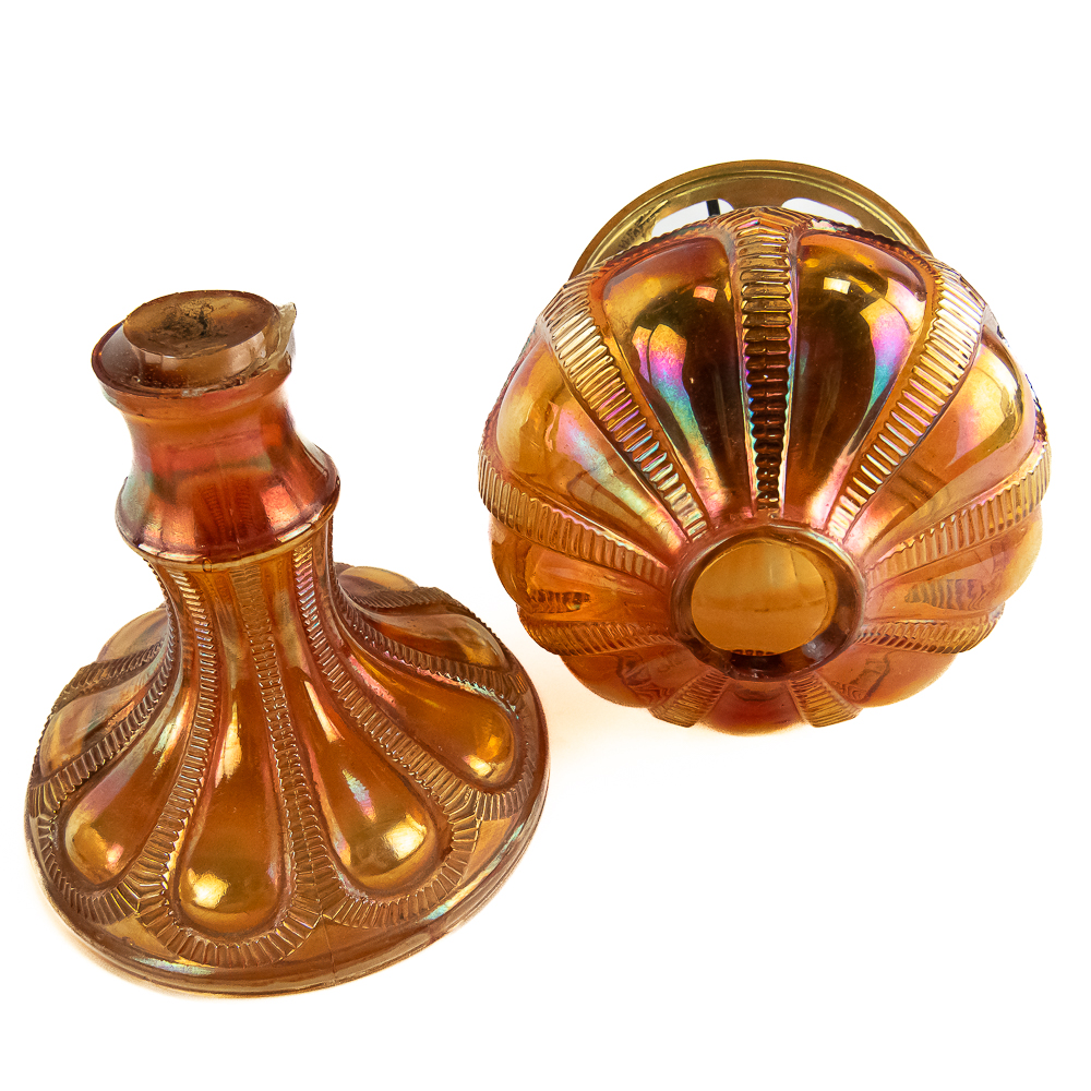 Carnival Glass Imperial: 2-Pc Lot