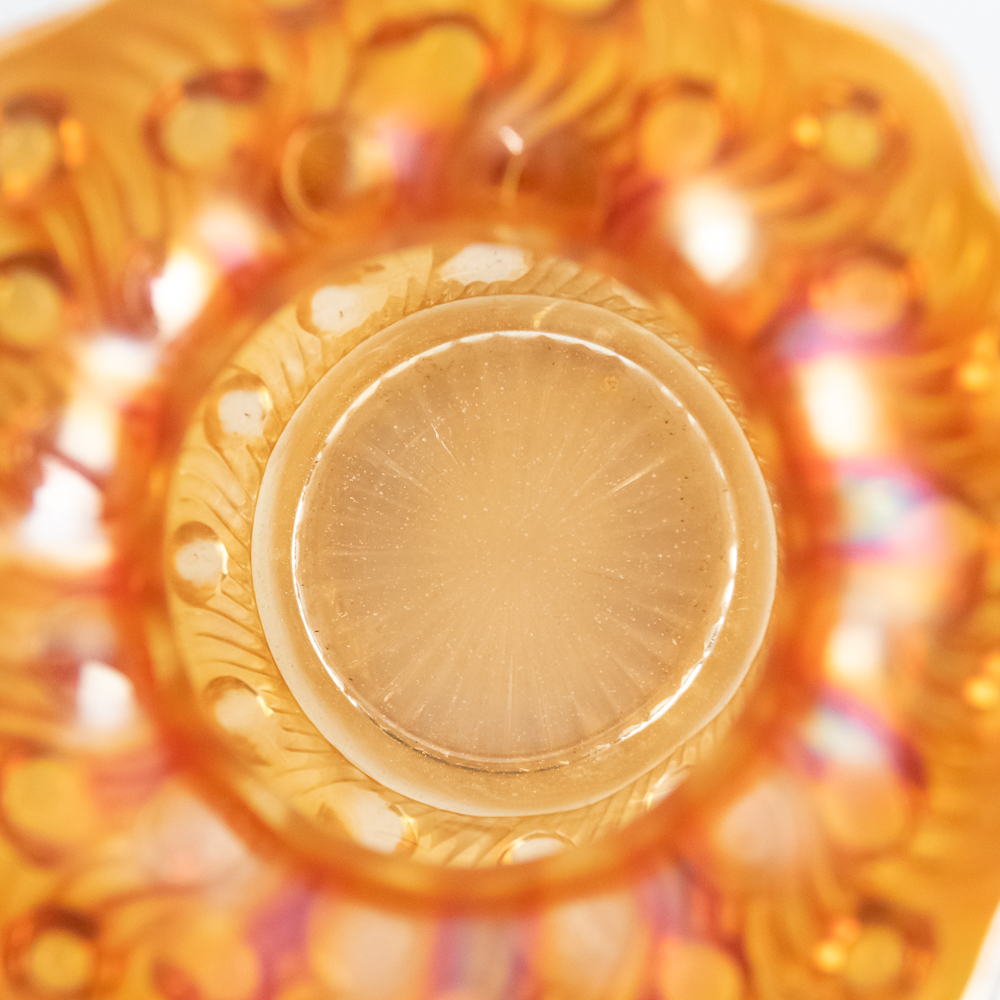 Carnival GlassMillersburg Swirled Hobnail Spittoon