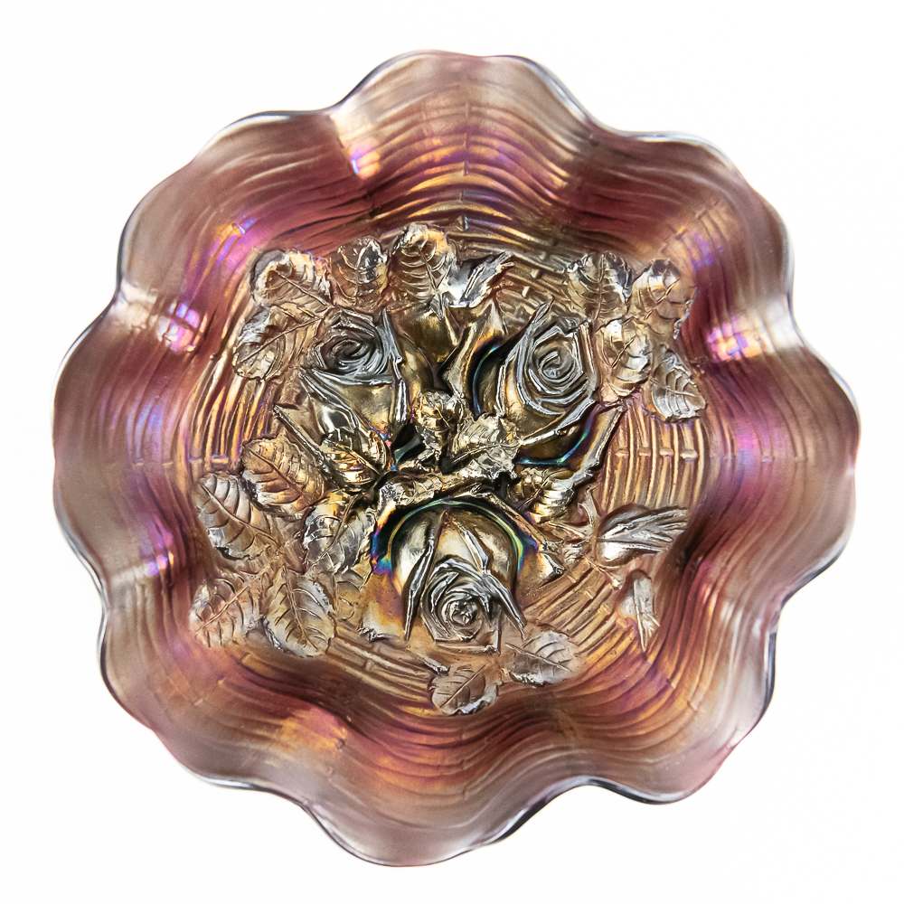 Carnival Glass Northwood Rose Show Bowl