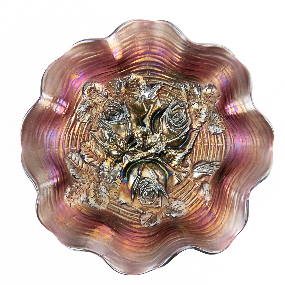 Carnival Glass Northwood Rose Show Bowl