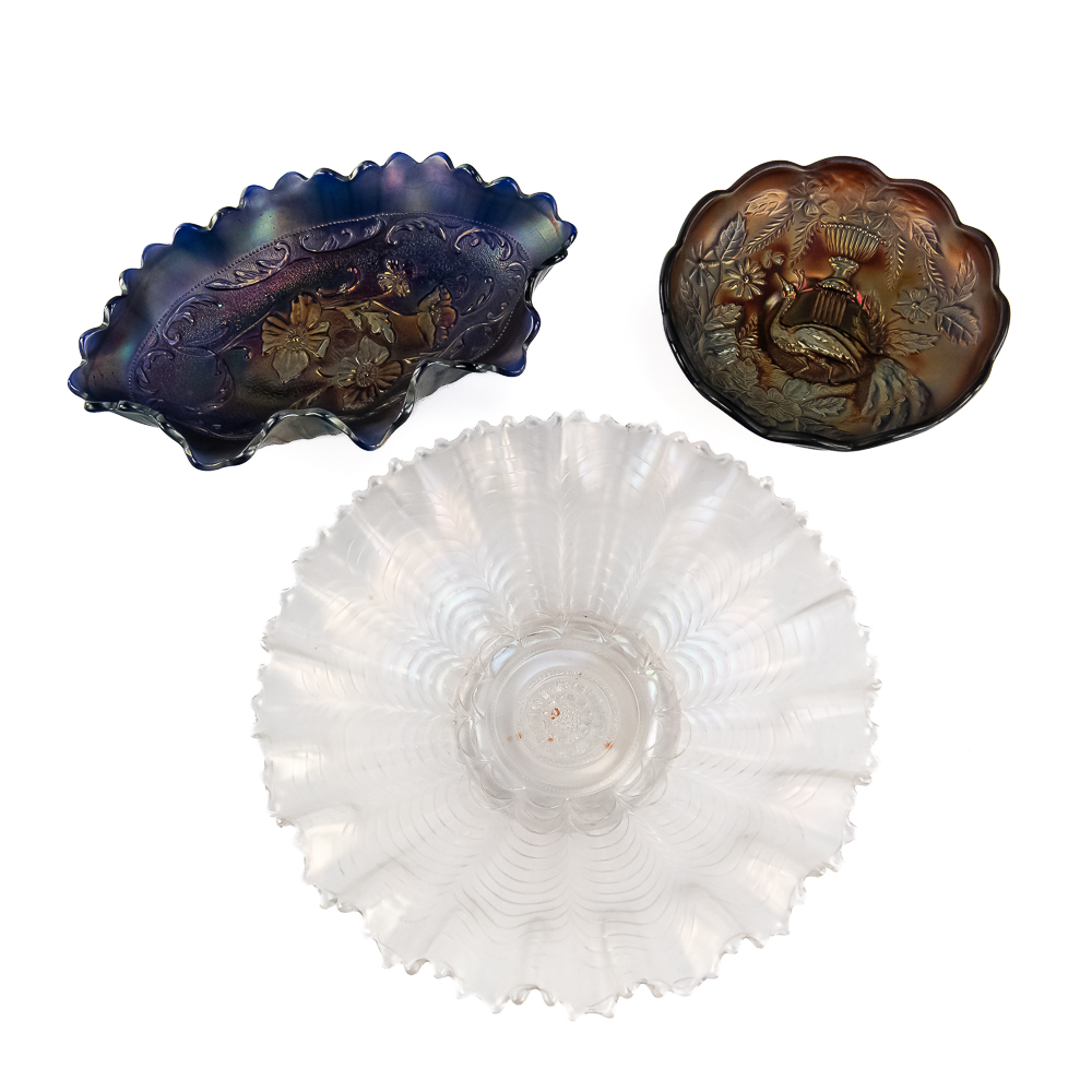 Carnival Glass: Northwood 3pc Lot