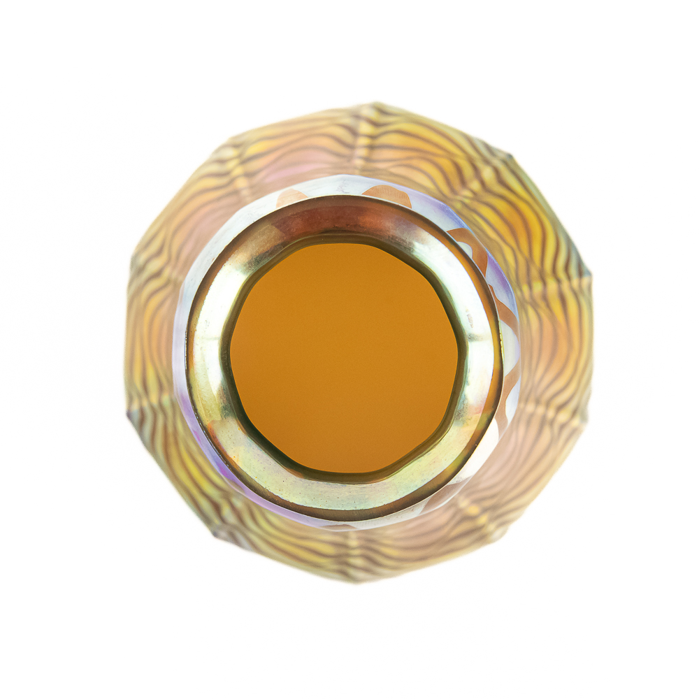Art Nouveau Gold Iridescent Zipper Pattern Shade