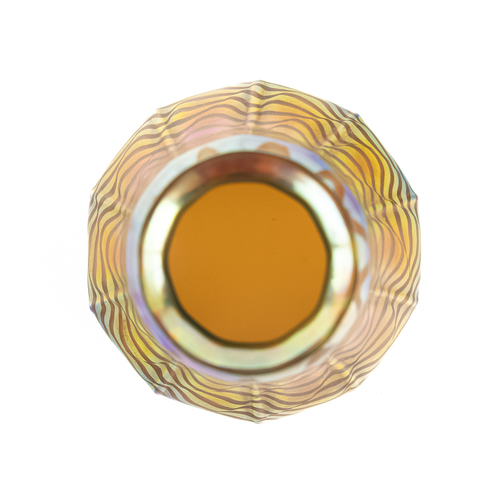 Art Nouveau Gold Iridescent Zipper Pattern Shade