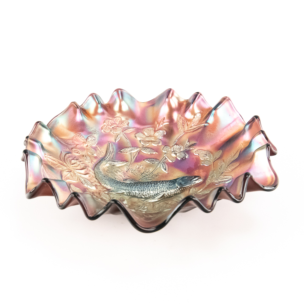 Carnival Glass: Millersburg Big Fish Bowl