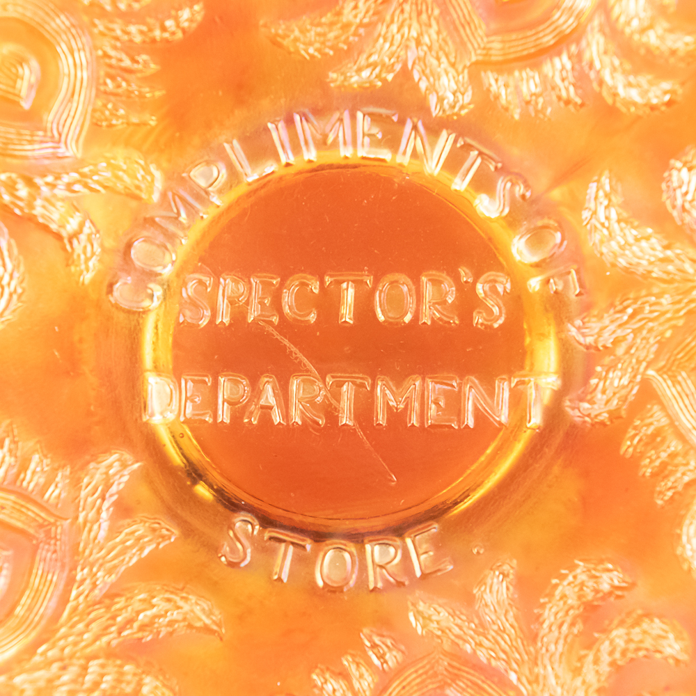 Carnival Glass:Fenton Spector's Dept Store Adv Plt