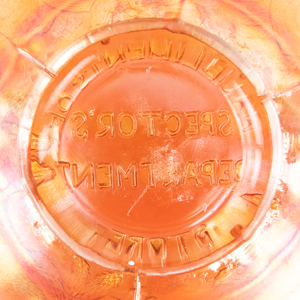 Carnival Glass:Fenton Spector's Dept Store Adv Plt