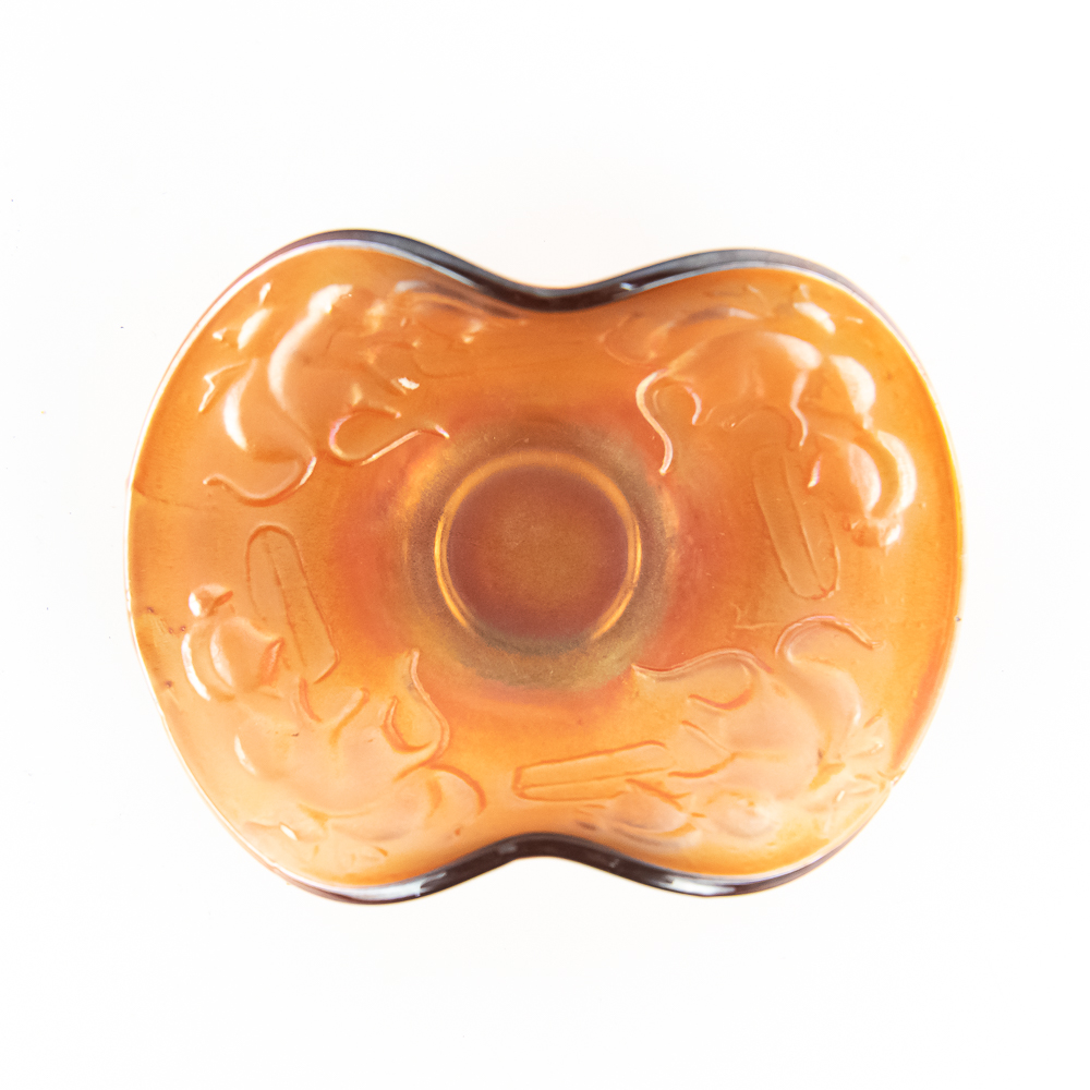 Carnival Glass: Fenton Kittens Two-Sides-Up Plate
