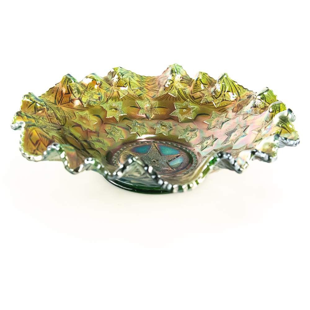 Carnival Glass: Millersburg Many Stars Bowl
