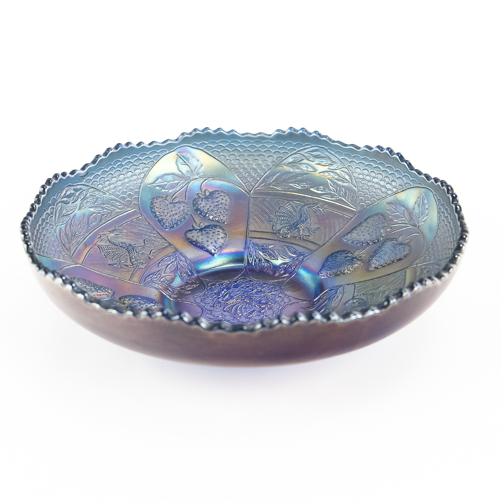 Carnival Glass: Fenton Dragon & Strawberry Bowl