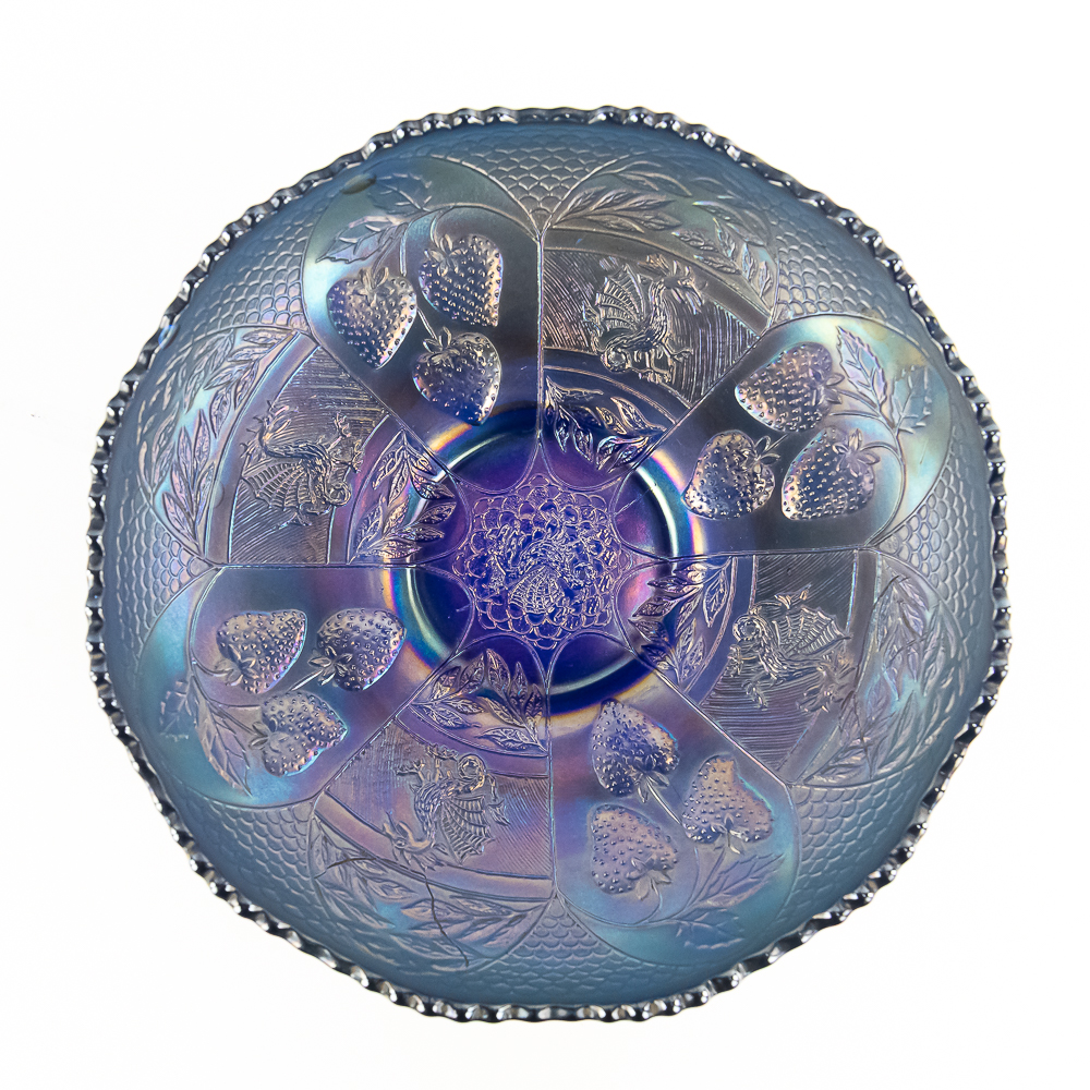 Carnival Glass: Fenton Dragon & Strawberry Bowl