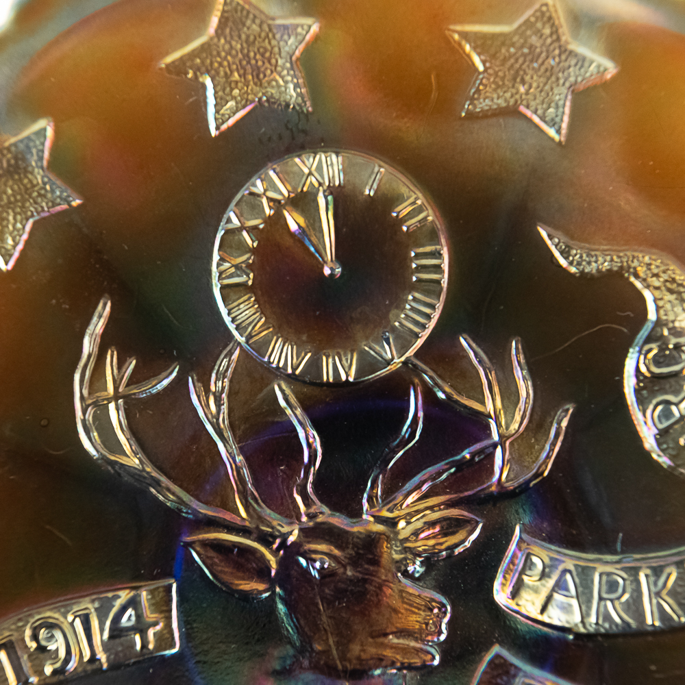 Carnival Glass: Fenton 1914 Parkersburg Elks Plate