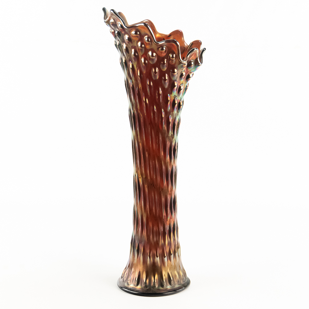 Carnival Glass: Fenton Rustic Funeral Vase