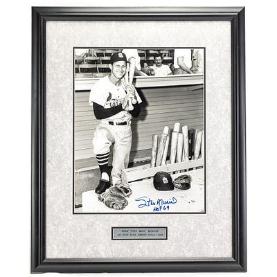 Framed Stan “The Man” Musial Photograph – 1949. Title: Stan “The Man” Musial Photograph – 1949. 