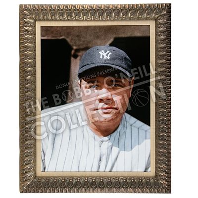 Massive Color Babe Ruth Framed Print. Title: Color Babe Ruth – 1924Original Photographer: 