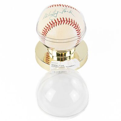 Whitey Ford Autographed Rawlings AL Baseball. 10 Time All Star, 6 Time World Series Champion 