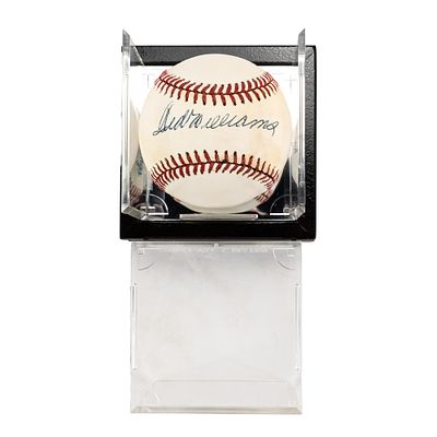 Ted Williams Autographed American League Baseball. Marine Corps Captain,19-time All Star, 2 time 