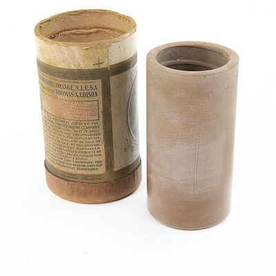 Brown Wax Cylinder Record Sousa's Band. Brown wax cylinder record made by Columbia titled 