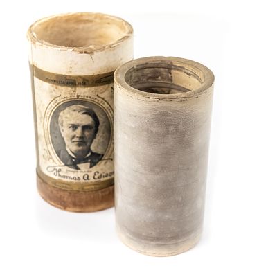 Brown Wax Columbia Cyl 4594 “Because” Steve Porter. Brown wax cylinder is paired with a historic 