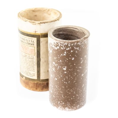 Edison Brown Wax Cylinder Record – No. 1583. An original late-19th-century Edison brown wax 