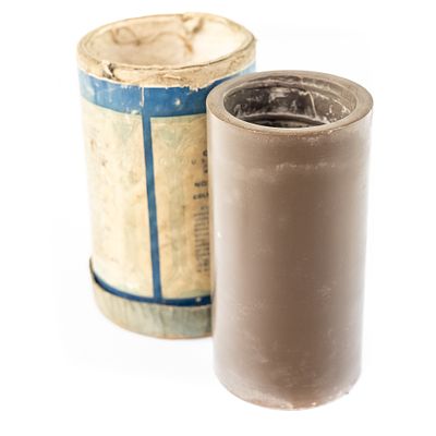 Columbia Brown Wax Cylinder Record. Brown wax cylinder, produced by the Columbia Phonograph 
