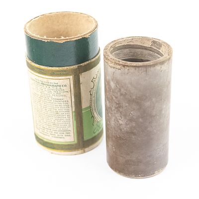 Brown Wax Cylinder. Brow wax cylinder. Unknown subject matter, In stable condition with no 