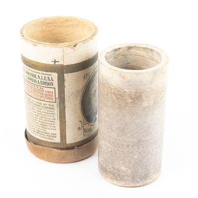 Brown Wax Cylinder Record - Columbia Quartette. Brown wax cylinder record with a contemporary 