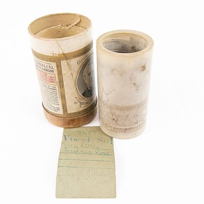 National Phonograph Brown Wax Cylinder Record. Brown wax cylinder record made by National 