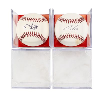 Rickie Weeks Jr.& Corey Hart Autographed Baseballs. Milwaukee Brewers Corey Hart Autographed 