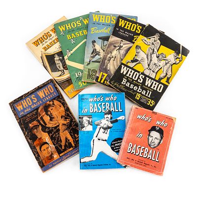 (8) 1937-1973 Who's Who in Major League Baseball. Collection showcases 1937 Who's Who in the 