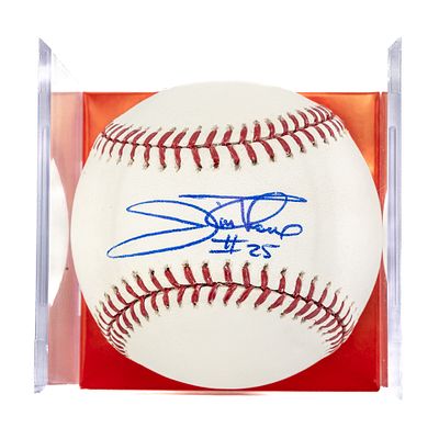 Jim Thome AUTOGRAPHED Baseball w COA. MLB Baseball Hall of Fame inductee Jim Thome Autographed 