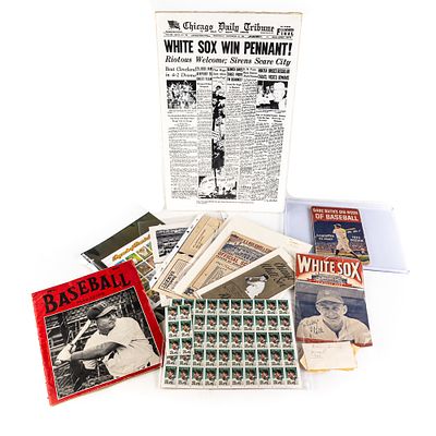 Eclectic Vintage Baseball Literature Collection. Collection features 1935 Babe Ruth's Big Book 